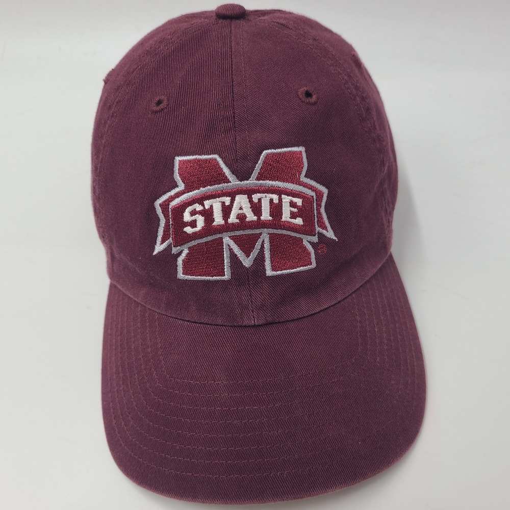 Mississippi State Bulldogs Hat Strapback‎ 47 Brand Clean Up Maroon NCAA Logo Men
